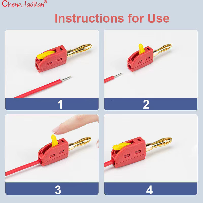 ChengHaoRan Bananenstecker-Buchsen 4mm mit flammhemmendem Gehäuse und offenem Loch für Anschlusszubehör - Bild 2