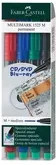 Faber-Castell Multimark 1525 Folienstifte, 4er-Set, permanent, Multicolor, Feinstrich - Bild 3