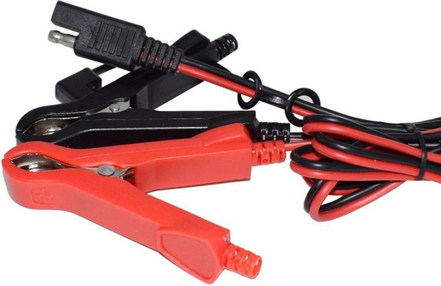 Motorrad SAE zu Krokodilklemmen Adapterkabel 12V 10A 18AWG Ladekabel in Rot, Länge: 100 cm - Bild 1
