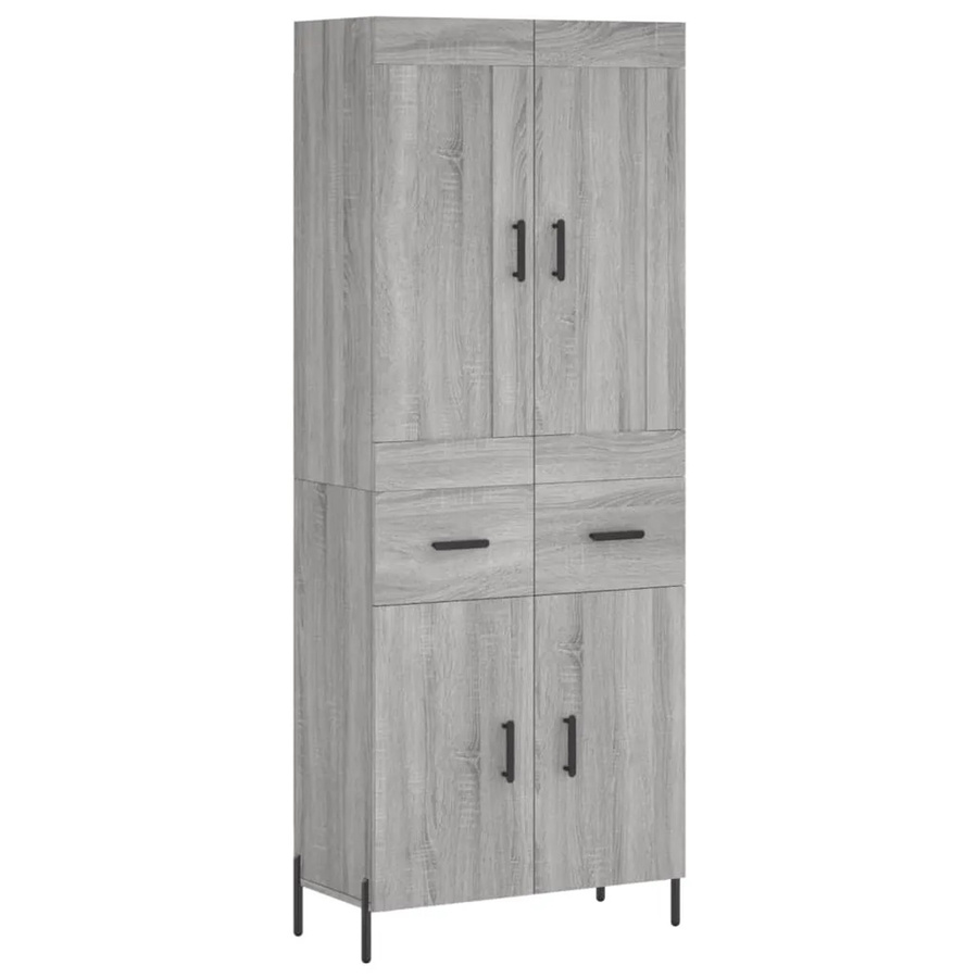 vidaXL Highboard Grau Sonoma B/T/H: 69,5 x 34,0 x 180,0 cm - Bild 2