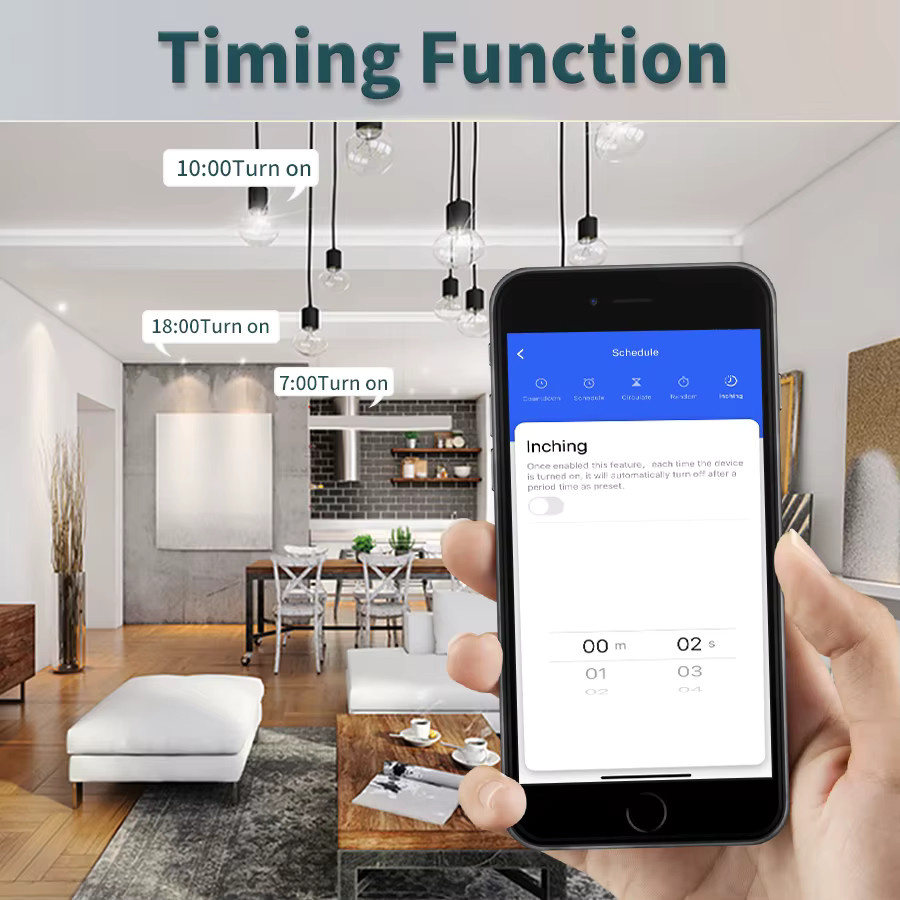 AXUS Tuya Smart WiFi Lichtschalter mit RF433MHz, Drahtloser Schalter in Weiß für Smart Life App, Sprachsteuerung mit Alexa und Google Assistant - Bild 3