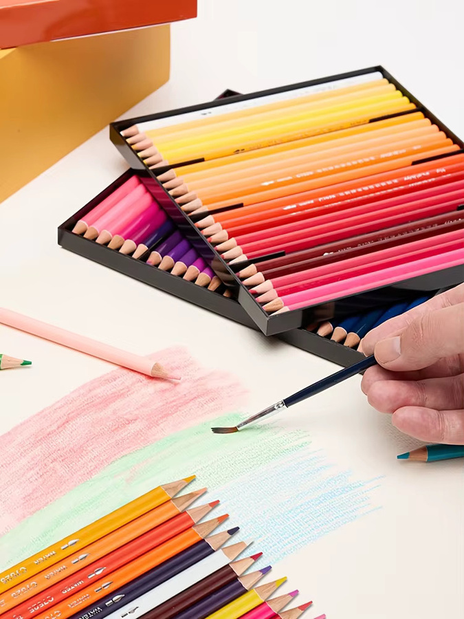 Marie’s Wasserlösliches Buntstift-Set in Künstlerqualität mit 36 Teilen, Mehrfarbiges Aquarell-Zeichenset mit Pinsel - Bild 4