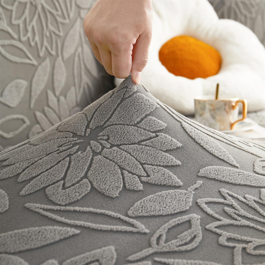 Yiran Furniture Jacquard Sofabezug für L-förmige Ecksofas und Sitzer, Polyester - Bild 4