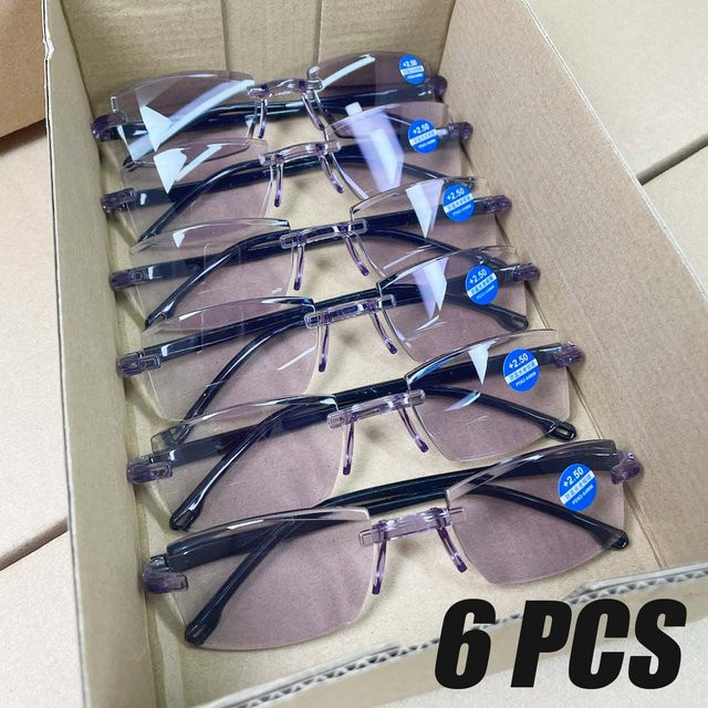 ERIKOLE Lesebrille, randlos, rechteckig, Metall, Unisex, Blaulichtfilter - Bild 1