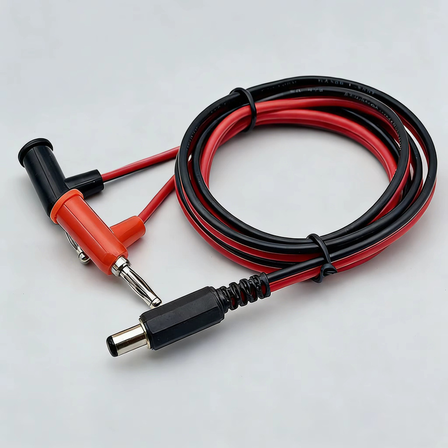 JCD DC-Stromadapter-Verbindungskabel von DC 5,5 x 2,1/2,5 mm Stecker auf 4 mm Bananenstecker in Rot für DC-zu-Gun-Typ-Laternenanschluss - Bild 3