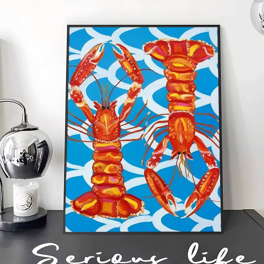 Wasserfeste DIY-Aufkleber mit Sardinen- und Hummer-Motiven in Multicolour für maritime Wanddekoration - Bild 3