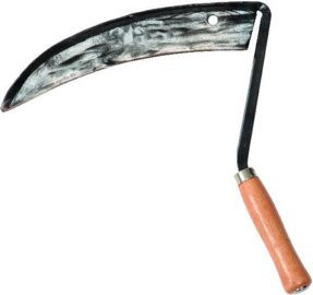 floraworld Sensensichel aus Stahl mit lackiertem Holzgriff und Schneidschutz, 27 cm - Bild 1