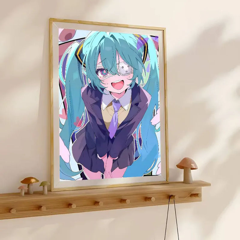 Kayou Charakter-Poster Super Idol H-Hatsune Miku, wasserfester Wandkunst-Aufkleber in Vintage-Optik, mehrfarbig, rechteckig - Bild 3