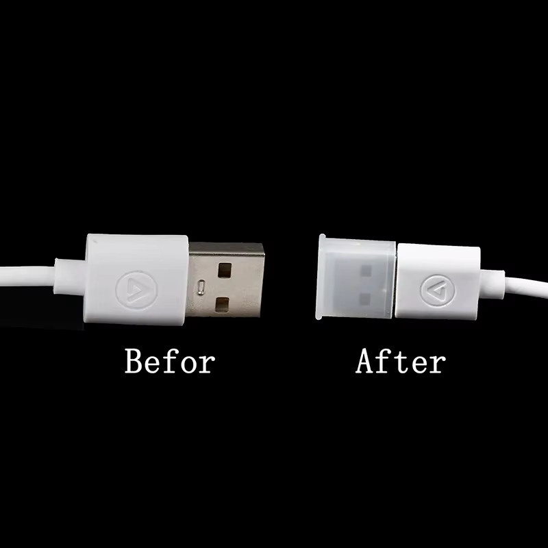 10 Stück USB-A Anti-Staub-Stecker Schutzdeckel aus Kunststoff in Schwarz und Weiß - Bild 2