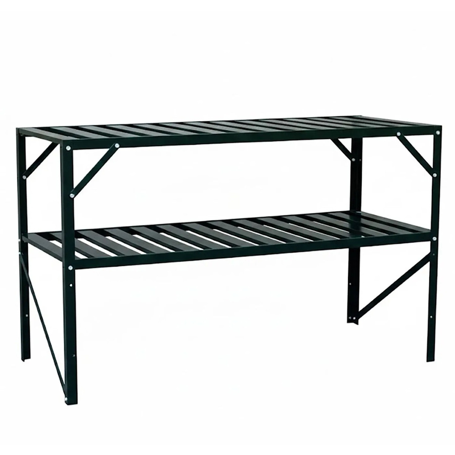 Halls Tisch Standalone aus Aluminium mit 2 Sektionen in Schwarz, Breite: 121 cm, Tiefe: 52 cm - Bild 2