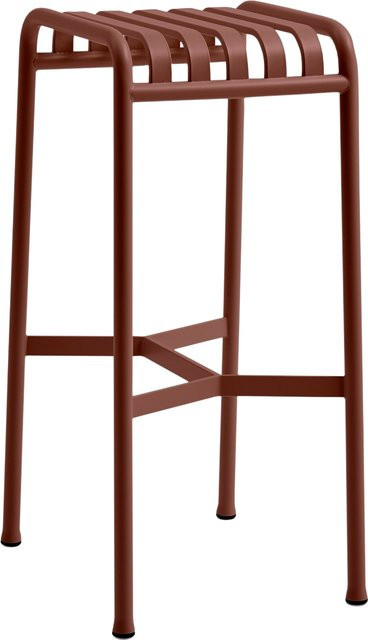 HAY Palissade Bar Stool aus Stahl in Rot - Bild 1