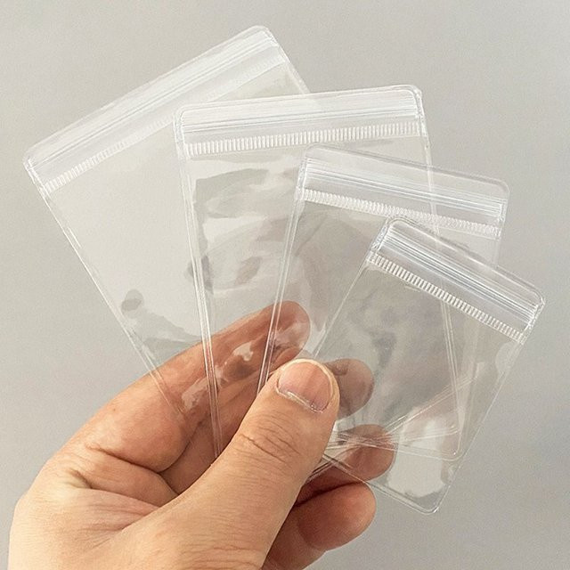 100 Stück transparente Zip-Lock Aufbewahrungsbeutel aus PVC für Schmuck und Geschenke - Bild 1
