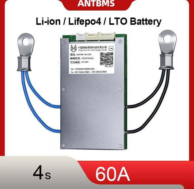 ANT SMART BMS 4S 60A 12V Lithium-Batterie-Schutzplatine mit Balance für Li-Ion und LiFePO4 LTO DIY Solar Power E-Bike E-Scooter - Bild 1