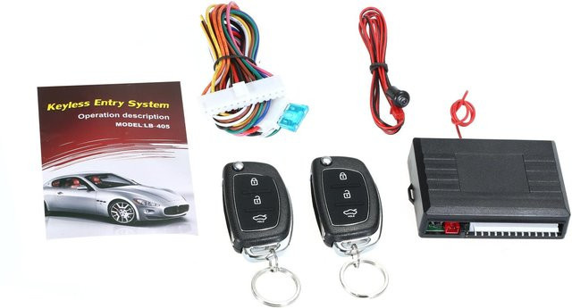 VehicleKit Universelles Autotürschloss und Kofferraumentriegelung mit Fernbedienung, Zentralverriegelungssatz, Schwarz - Bild 1