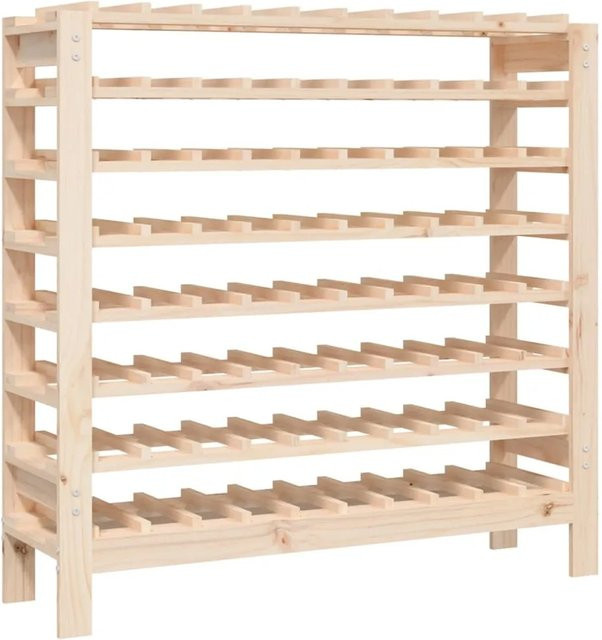 vidaXL Weinregal aus Massivholz Kiefer in Braun, B/T/H: 109,5 x 30 x 107,5 cm - Bild 1