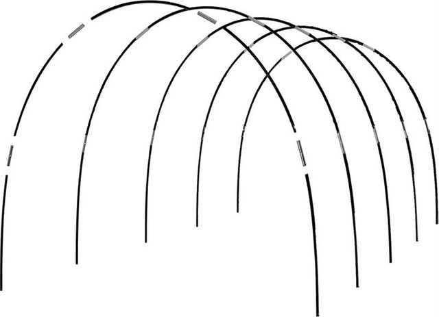 Gewächshaus-Reifen als Tunnel-Stützrahmen für die Gartenarbeit in Schwarz, B/T/H: 90,0 x 55,0 x 18,0 cm - Bild 1