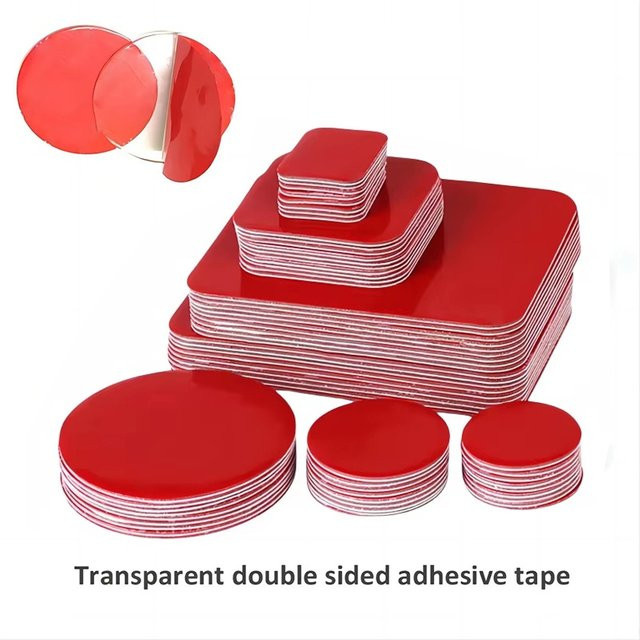 10 Stück transparentes doppelseitiges Acryl-Klebeband, wasserdicht und rückstandsfrei selbstklebend - Bild 1