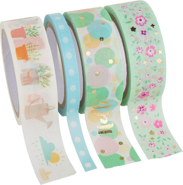 Washi Tape Set Hot Foil Spring in Multi-Farben - Bild 1