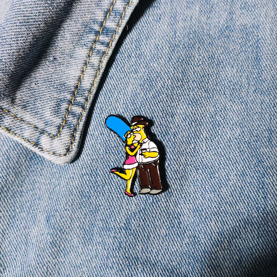 The Simpsons Revers-Brosche, Emaille, Bunt, Unisex - Bild 3