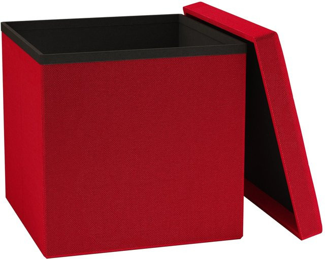 VCM Sitzbank Boxas in Rot mit Stoffbezug und Würfelform - Bild 1