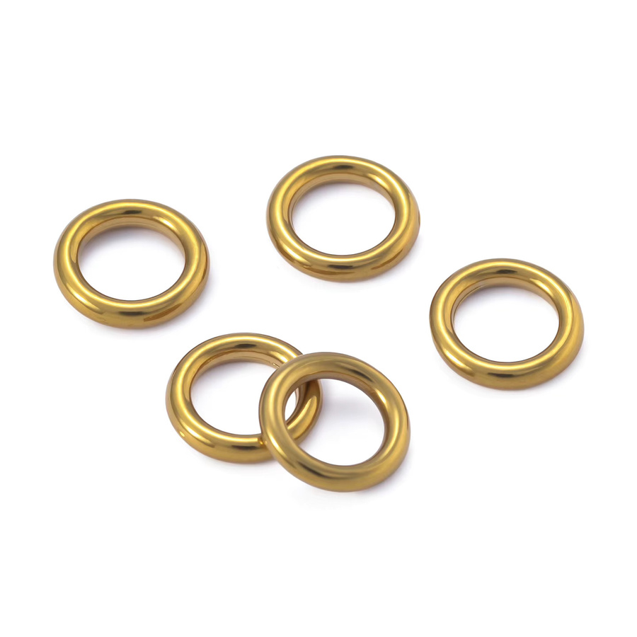 St.kunkka Biegeringe, Edelstahl, vergoldet, Gold, Unisex - Bild 2