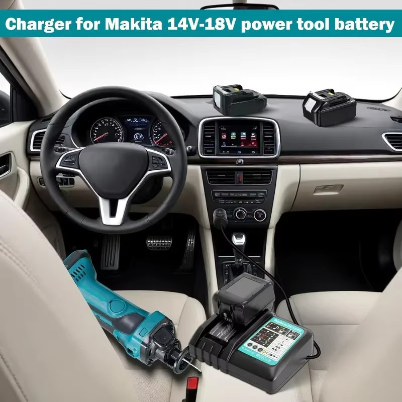 Makita DC18RC Li-Ion Akku 3A Autoladegerät für 18V und 14,4V Elektrowerkzeug-Akkus - Bild 2