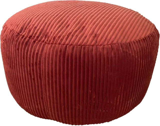 Relaxdays Sitzpouf Softbody in Cord mit Boho-Design, Farbe Rost, B/H: 25 x 35 cm - Bild 1
