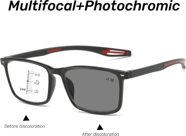Binchi Outdoor Equipment Lesebrille, Vollrand, rechteckig, Kunststoff, white - Bild 1