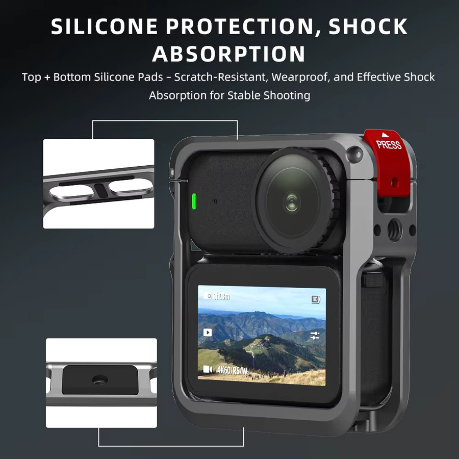 Flymile Metallkäfig für DJI OSMO Nano Kamera aus Aluminiumlegierung mit Cold Shoe Schutzgehäuse - Bild 2