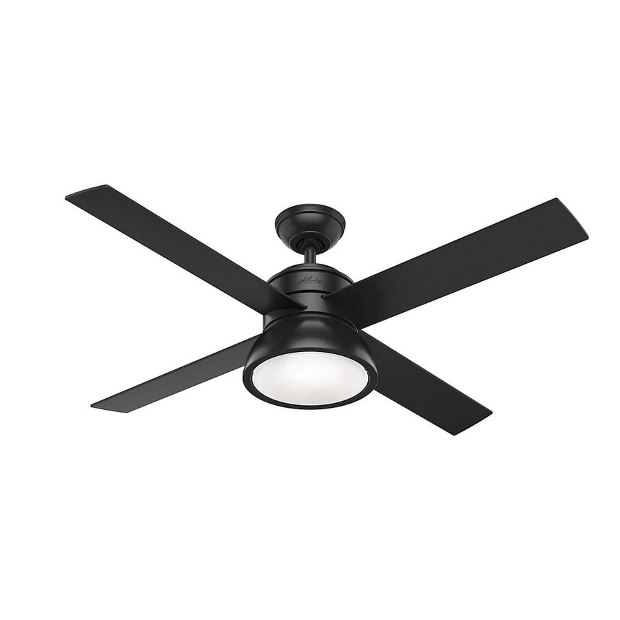 HUNTER FANS Deckenventilator Loki in Schwarz mit Beleuchtung und Fernbedienung, Durchmesser: 132 cm - Bild 2