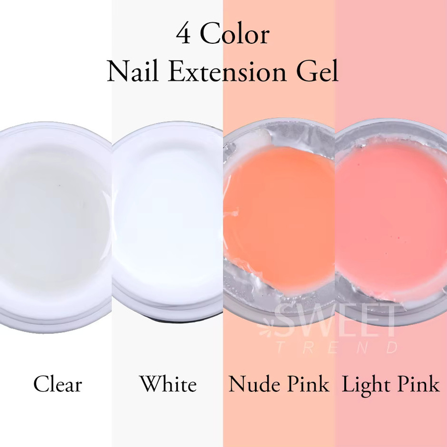 SWEET TREND Nagelverlängerungsgel, 15 ml, Nude-Rosa, Weiß, Transparent - Bild 2