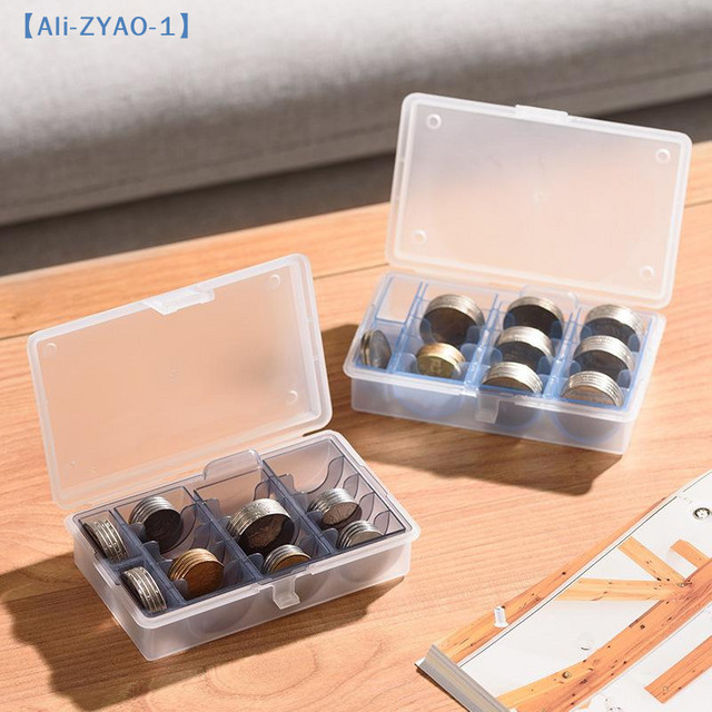ZYAO-1 Münzaufbewahrungsbox aus Kunststoff in Blau oder Grau mit transparentem Gehäuse zur Organisation deiner Sammlermünzen - Bild 1