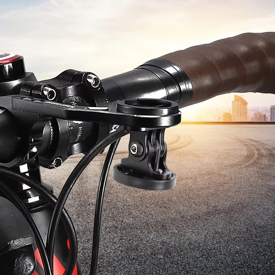 MOJOYCE Fahrrad Computer Halterung und Kamera Adapter für Garmin und GoPro in Schwarz - Bild 3
