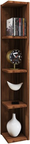VCM Holzregal Honsa, stehend, braun, H x B x T: 97 x 17 x 17 cm - Bild 2