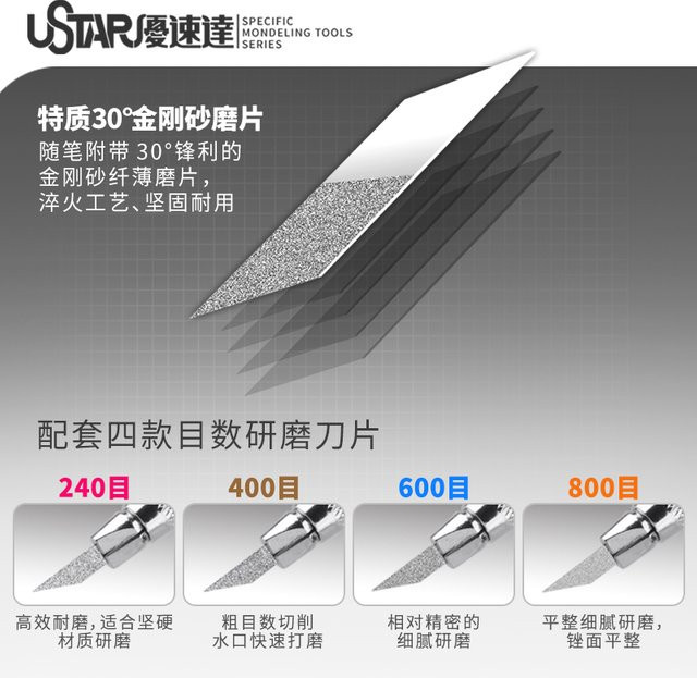 JIANYANZHE Diamant Schleifstifte Set für Modellbau und Handwerk in Silber - Bild 1