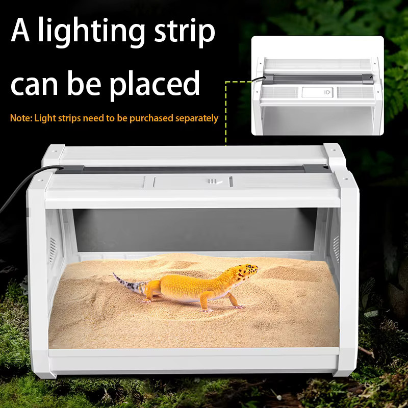 Miflame Reptilien-Terrarium Desktop als ökologische Zuchtbox für Geckos und Schlangenfrosch in Schwarz und Weiß - Bild 2
