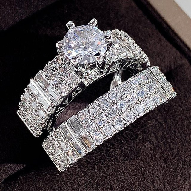 YIRAN Jewelry Ringe, Zirkonia, Kristall, Messing, Weiß, Damen - Bild 1