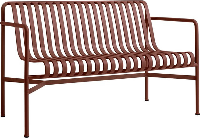 HAY Palissade Dining Bench Essbank aus pulverbeschichtetem Stahl in Rot - Bild 1