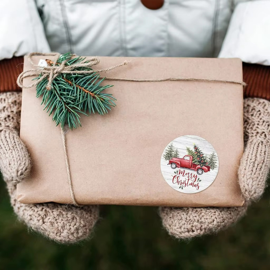 500 Stück selbstklebende Weihnachtsaufkleber in Multicolour für festliche Geschenkverpackungen von AnimeWorlds Store - Bild 2