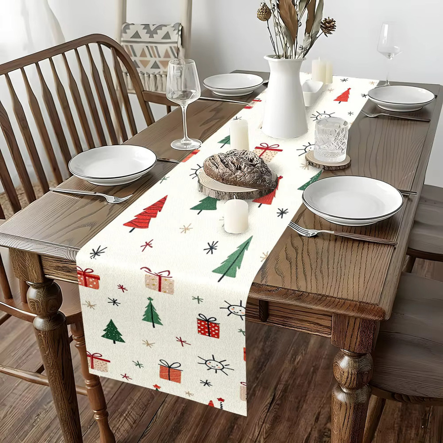 Eleganter Weihnachts-Tischläufer mit Winter-Motiven in Multicolour, Breite: 45 cm, Tiefe: 30 cm, Höhe: 45 cm - Bild 4