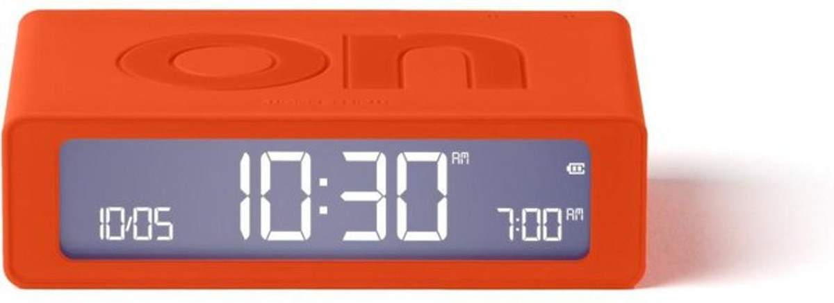 Lexon Flip Mini Digitaler Wecker Orange - Bild 1