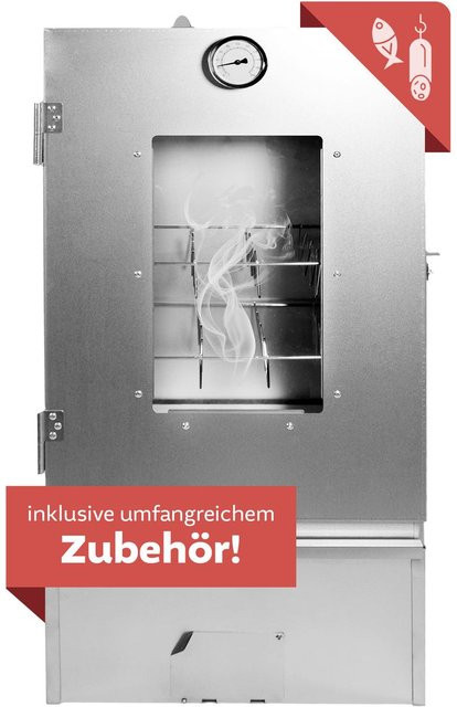 Lemodo Räucherschrank aus Holz mit 3 Etagen und Thermometer - Bild 1