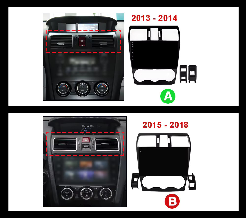 KJ-NAVI Multimedia-Player für Subaru Forester 4 SJ XV WRX 2013-2018 mit Android Auto, CarPlay, GPS, WiFi und DSP Stereo in Schwarz - Bild 2