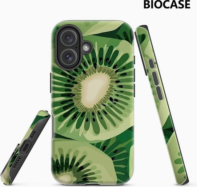 Kiwi-Kaleidoskop Handyhülle für Apple iPhone 17 16 15 14 13 12 11 Pro Max Plus mit doppelschichtiger Rückseite - Bild 1