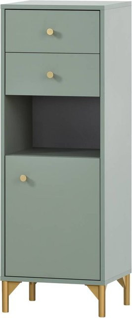 Schildmeyer Highboard Ando in Pistaziengrün, B/T/H: 33 x 40,3 x 114,4 cm - Bild 4