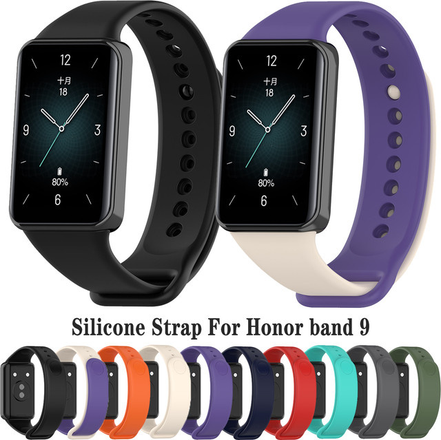 Uhrenarmband Silikon, Schwarz, Unisex, Huawei Honor Band 9 - Bild 1