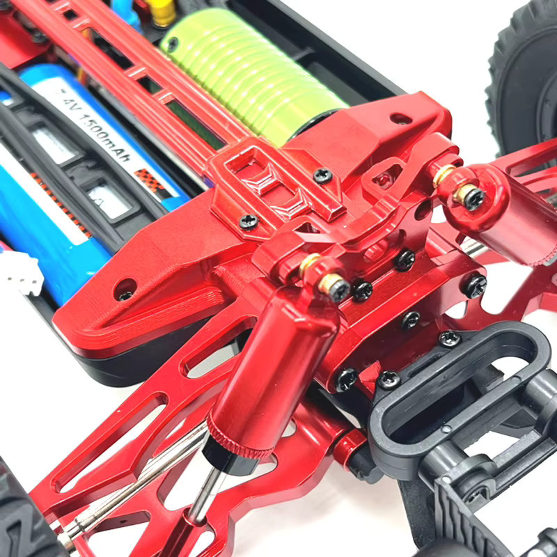 SCY Metall Vorne Hinten Suspension Getriebe Radnaben Shock Tower Lenkung Antriebswelle CVD, Zubehör, Rot - Bild 5