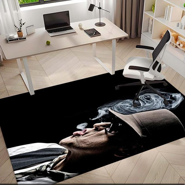 Rutschfester Teppich Udo Lindenberg raucht eine Zigarre von Favorite DIY Home Textiles, Mehrfarbig, B/T: 60 x 90 cm - Bild 1