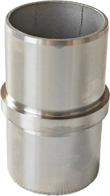 Highco-Cast Inline-Rohrverbinder 180-Grad-Handlaufverbinder aus 304 Edelstahl in Silber, satinpoliert, für Rohre mit Durchmesser 42,4 mm und Dicke 2 mm - Bild 1