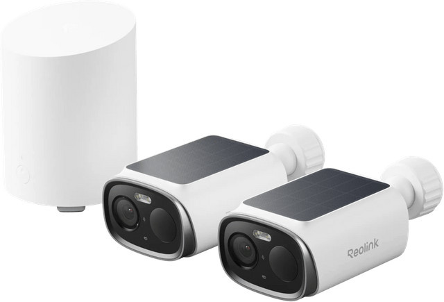 Reolink Argus B340S Doppelpack mit Home Hub 1 Lite WiFi Überwachungskameras in Weiß - Bild 1